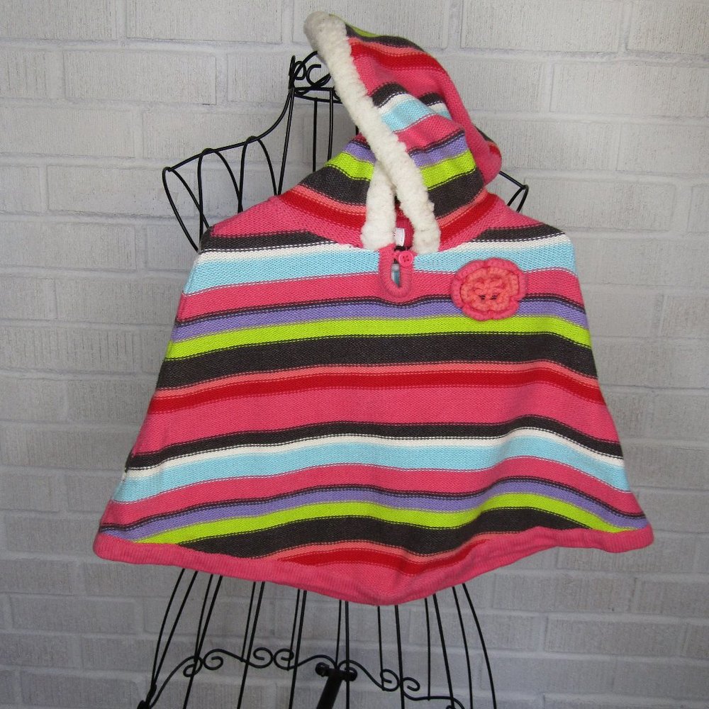 NWOT Girls 3T WonderKids multicolor Poncho